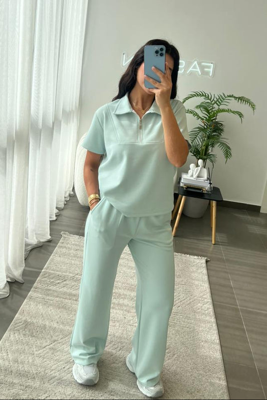 set half-zipper