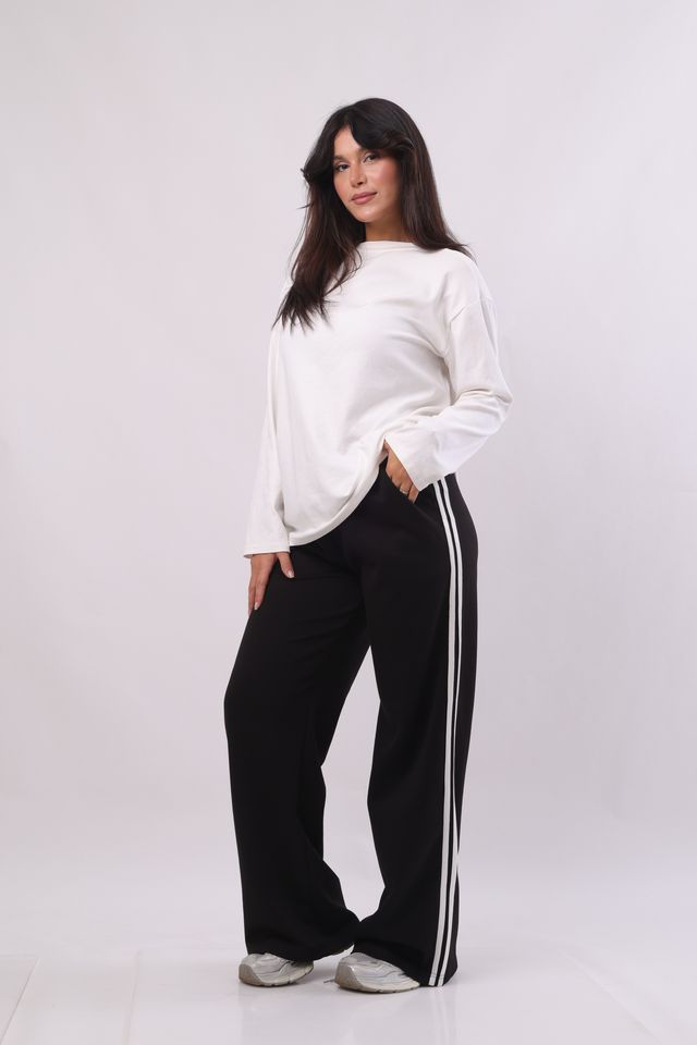Cotton wide-leg pants