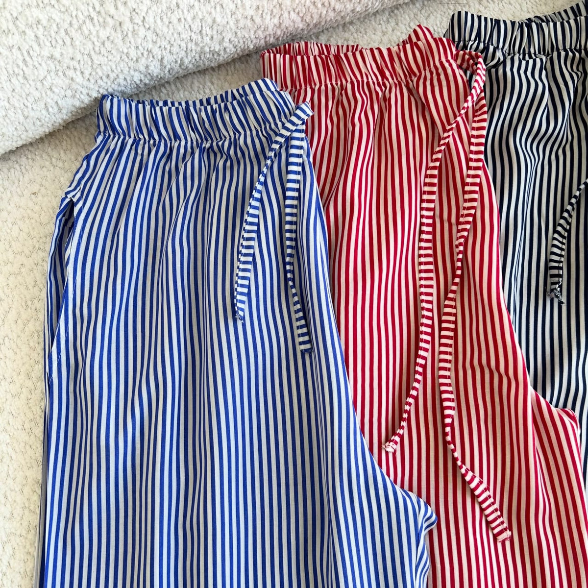Poplin striped pants