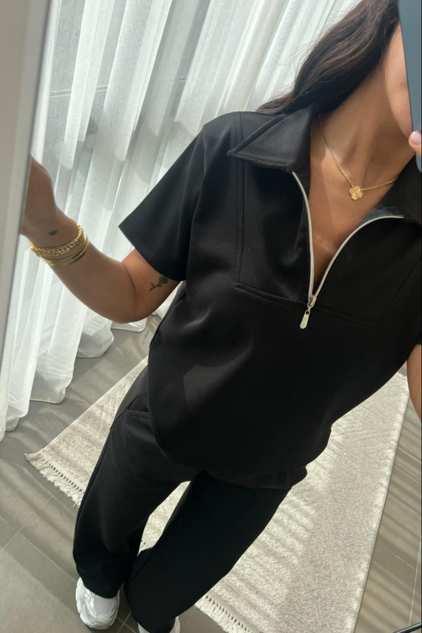 set half-zipper