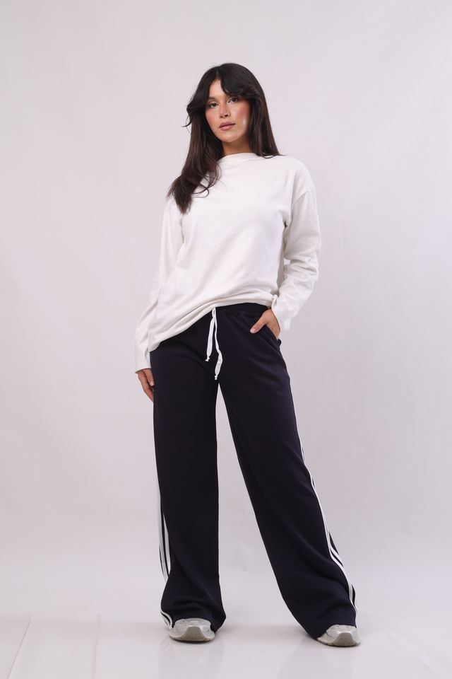 Cotton wide-leg pants