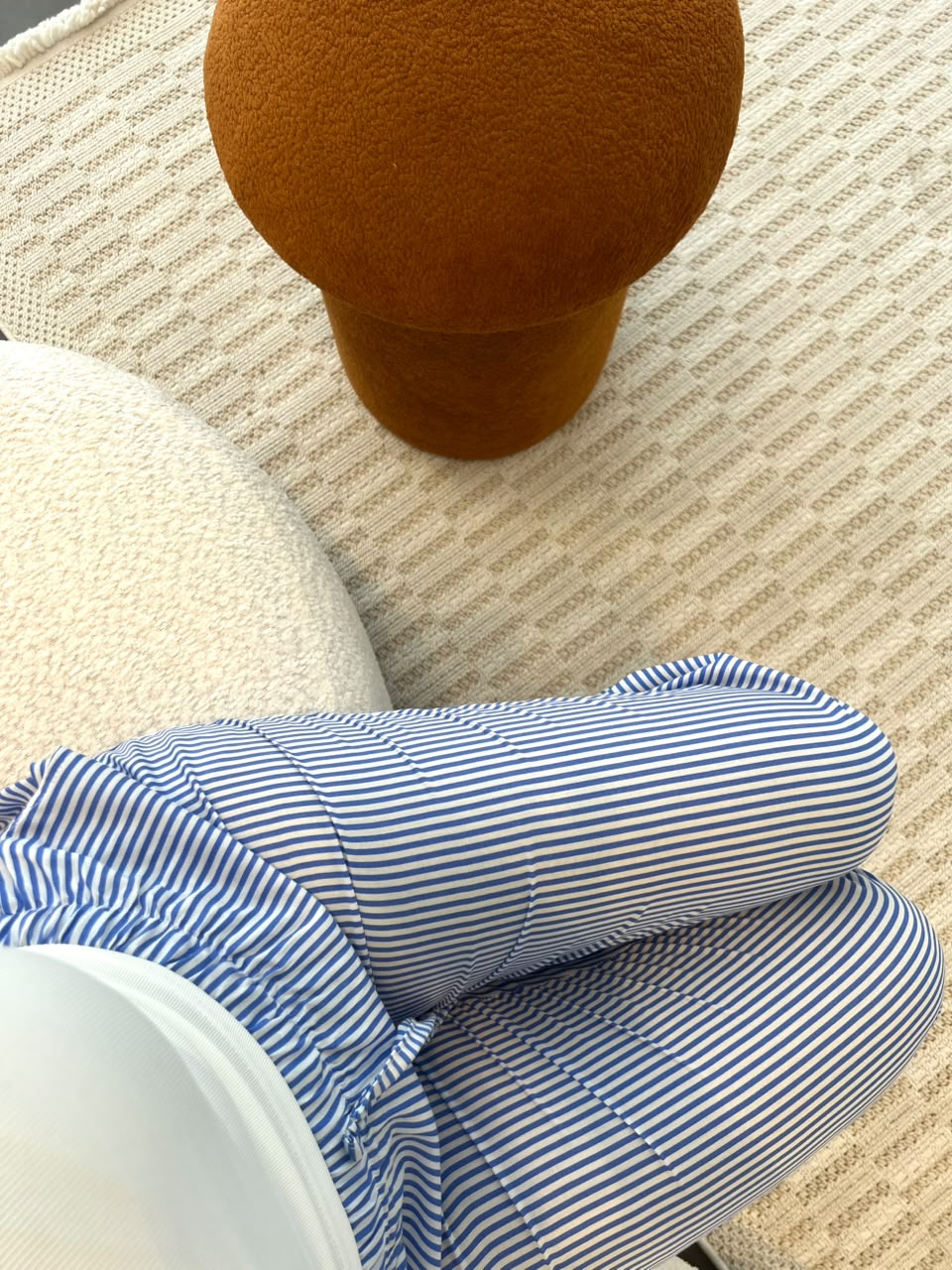 Poplin striped pants