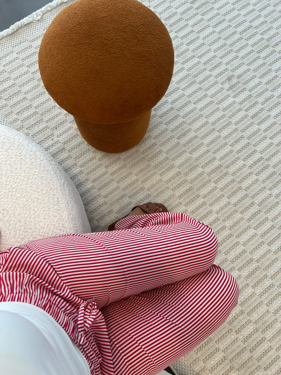 Poplin striped pants