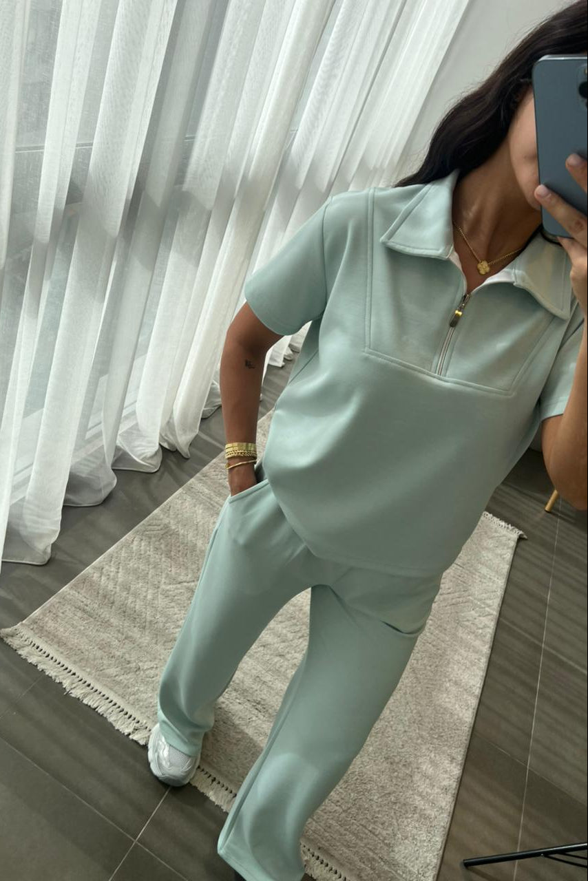 set half-zipper
