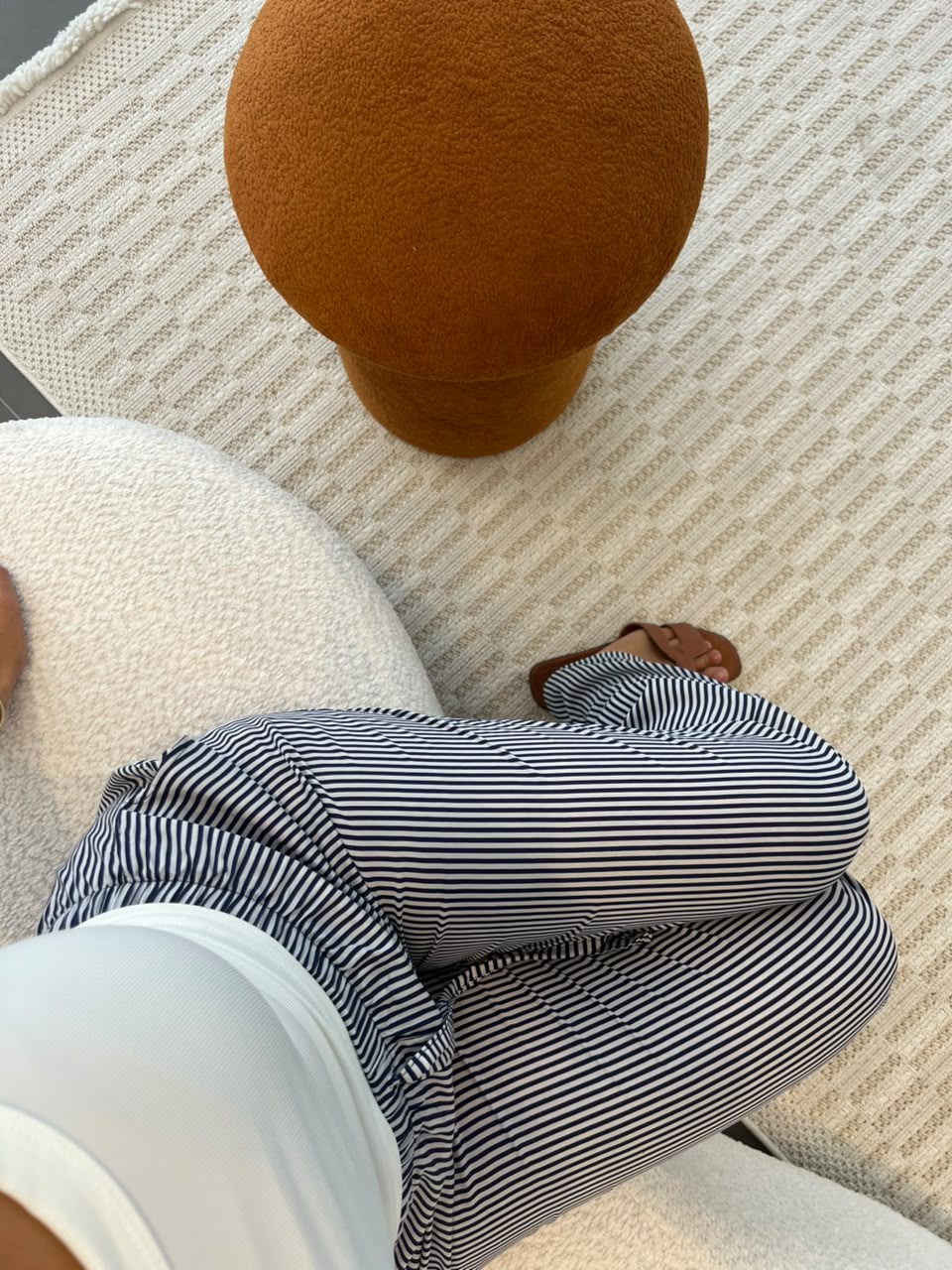 Poplin striped pants