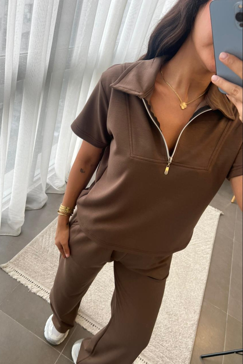 set half-zipper