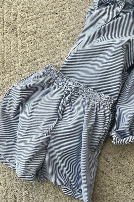 striped set short